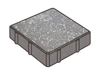 Гранитная тротуарная плитка Готика, Квадрат Granite FINO, 200x200x80, Ильменит