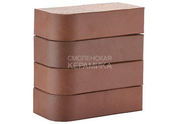Кирпич керамический печной ЛСР М400, угловой R-60, коричневый 1