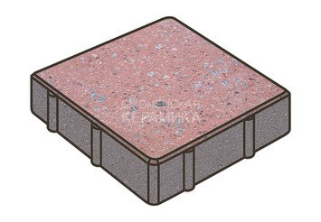 Гранитная тротуарная плитка Готика, Квадрат Granite FINO, 200x200x80, Травертин 1