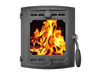 Дверка топочная ЛИТКОМ ДТГ-8ПС, «Посад», (343x370x132) 289x325x68, со стеклом (Рубцовск)