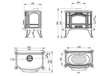 Печь-камин Везувий KZ-14 