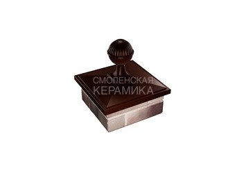 Колпак Zking Elbrus 385х385 с посадкой на 1,5 кирпича коричневый 3