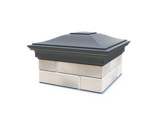 Колпак с посадкой на 1,5x1,5 кирпича Zking Monblan серый