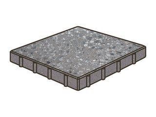 Гранитная тротуарная плитка Готика, Квадрат Granite FINO, 500x500x100, Галенит