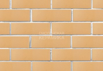 Кирпич лицевой керамический ЛСР Пшеничный гладкий, 1НФ 2