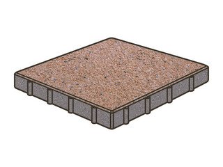 Тротуарная плитка Готика, Квадрат Premium Gold, 400x400x60 мм, цвет Голд 4