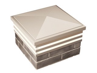 Колпак с подсветкой Zking Bona 385 х 385 с посадкой на 1,5 кирпича бежевый
