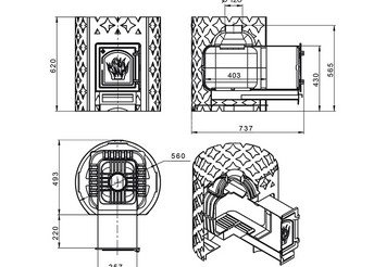Чугунная печь для бани ЭТНА 18 (ДТ-4) 3