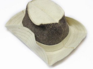 Шапка д/сауны модельная (войлок) двухцветный Ковбой (ЭС)