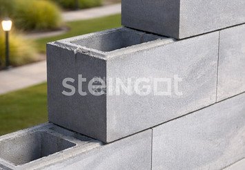 Блок заборный STEINGOT 500x200x200 мм, Серебристый камень (Stein Silver) 1