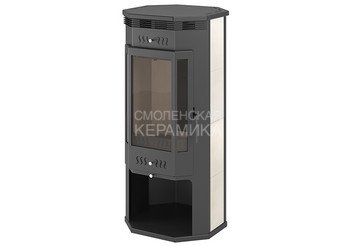 Печь-Камин ASTON 11кВт (180 м3) пристенно-угловой Ø 150мм 2