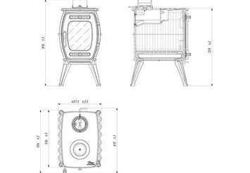Интерьерная печь-камин «Бахта II» 5