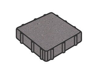 Тротуарная плитка Готика, "Квадрат Profi", 300x300x80 мм, светло-серый