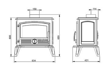 Печь-камин EVEREST F8 3
