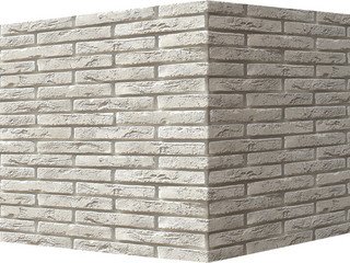 Декоративный камень 380-05 White Hills "Остия Брик" (Ostia Brick), белый, угловой