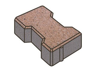 Тротуарная плитка Готика, Катушка Premiun Gold, 200x165x60 мм, цвет Голд 4