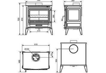 Печь-камин EVEREST M10 5