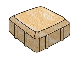 Тротуарная плитка Готика, "Старая площадь Natur", 60 мм, янтарь