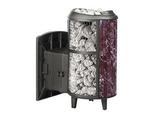 Печь банная "Атмосфера L" комбинированная сетка-ламель "Россо Леванто"