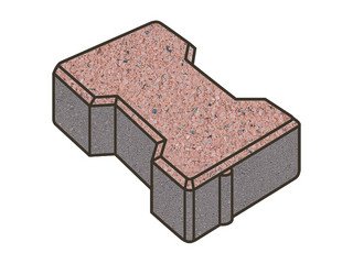 Тротуарная плитка Готика, Катушка Premiun Gold, 200x165x80 мм, цвет Голд 18