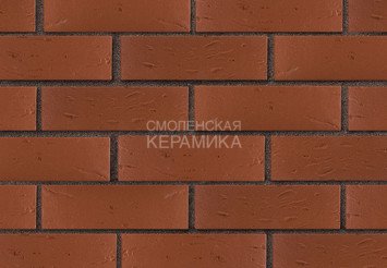 Кирпич лицевой керамический ЛСР Темно-красный рустик, 1НФ 1