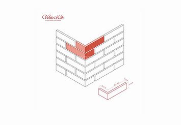 Декоративный камень White Hills Берн Брик 399-15, Design угловой 1