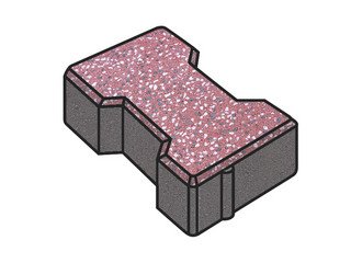 Гранитная тротуарная плитка Готика, Катушка Granite FINO, 60 мм, Емельяновский