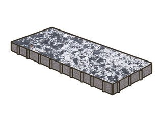 Гранитная тротуарная плитка Готика, Плита Granite FINO, 800x400x100, Диорит