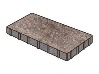 Тротуарная плитка Готика, "Плита Natur", 400x200x80 мм, какао