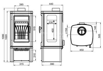 Печь-камин EVEREST H12PM 4