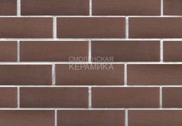 Клинкер фасадный ЛСР «Мюнхен» коричневый гладкий 1