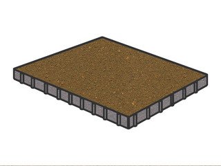 Тротуарная плитка Готика, "Плита Profi", 1000x1000x100 мм, желтый