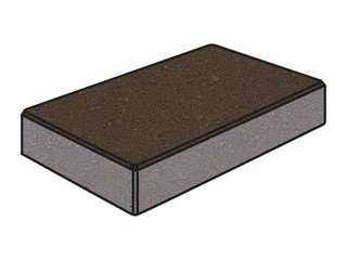 Тротуарная плитка Готика, "Картано Profi", 100 мм, темно-коричневый