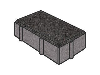 Тротуарная плитка Готика, Брусчатка Premium Gold, 200x100x40 мм, цвет Голд 21