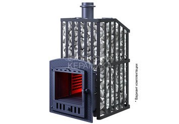 Печь чугунная для бани Технолит Гром 40 (П2) Ураган 2