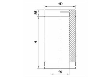Сэндвич 1,0 м (430/0,8мм + оц.) Ф150х210, Ferrum HF 30-50 2