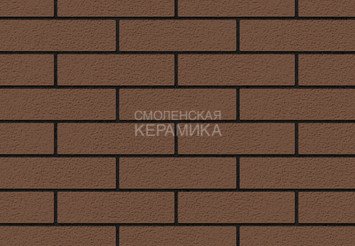 Кирпич облицовочный керамический ЖКЗ Темно-коричневый Пена 1НФ 2