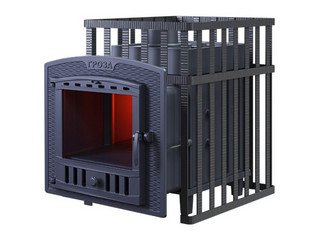 Печь чугунная для бани Технолит Гроза в сетке 18 (П2) 2023 г