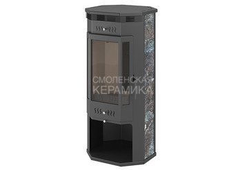 Печь-Камин ASTON 11кВт (180 м3) пристенно-угловой Ø 150мм Амфиболит 1