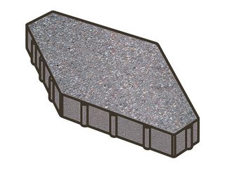 Тротуарная плитка Готика, Зарядье Premium Gold, 600x400x100 мм, цвет Голд 13