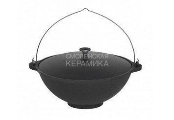 Казан чугунный Везувий 6л с ручкой (Без крышки) 2