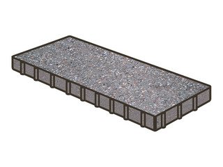 Тротуарная плитка Готика, Плита Premium Gold, 800x400x100 мм, цвет Голд 13