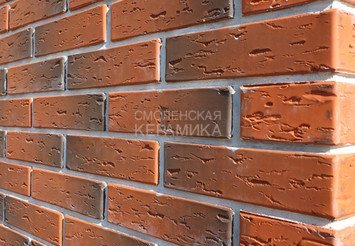 Кирпич лицевой Воротынский КЗ, Красный Флеш Руст 1НФ 5