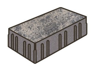 Тротуарная плитка Готика, "Скада Natur", 100 мм, скала