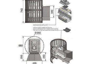 Печь ВЕЗУВИЙ Легенда Ковка 28 (224) 3