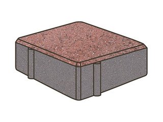 Тротуарная плитка Готика, Квадрат Premium Gold, 100x100x100 мм, цвет Голд 8