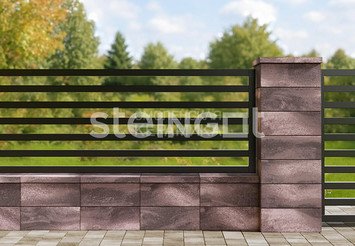 Блок заборный STEINGOT 500x200x200 мм, Бурый камень (Stein Brown) 4