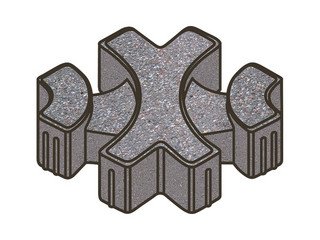 Тротуарная плитка Готика, Эко-фантазия Premiun Gold, 300x300x80 мм, цвет Голд 13