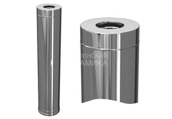 Сэндвич 1,0 м (304/0,8мм + нерж.+ ceramics) Ф115х200, Ferrum Austenite 1