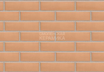 Кирпич облицовочный керамический ЖКЗ Персиковый гладкий 0,5НФ 1